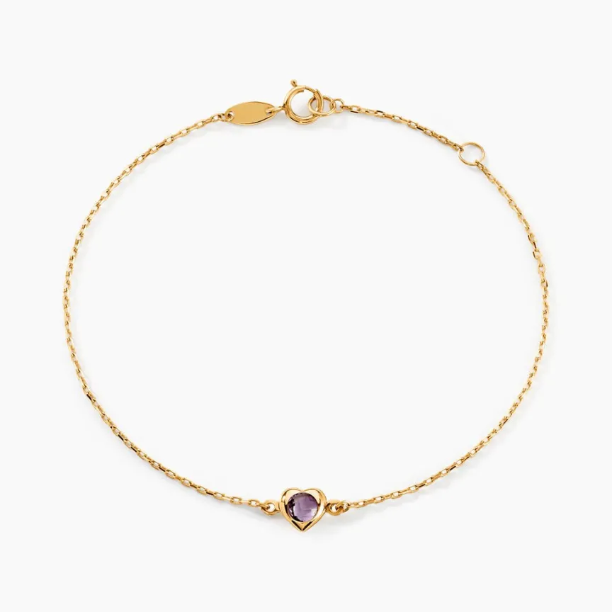 Bracelet Icarus Or Jaune Améthyste-Histoire d'Or