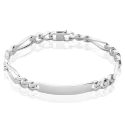 Histoire d'Or Bracelet Identité Argent Blanc Vivian