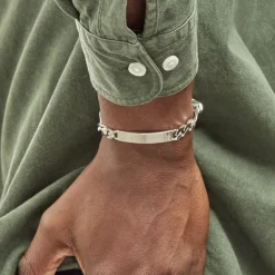 Histoire d'Or Bracelet Identité Argent Blanc Vivian