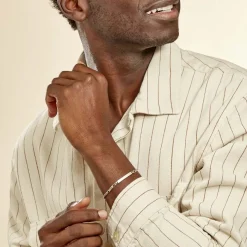 Histoire d'Or Bracelet Identité Argent Blanc Vivian