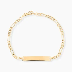 Histoire d'Or Bracelet Identité Bartolomee Maille Alternee 1/3 Or Jaune