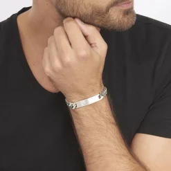Histoire d'Or Bracelet Identité Casper Argent Gris