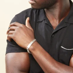 Histoire d'Or Bracelet Identité Casper Argent Gris