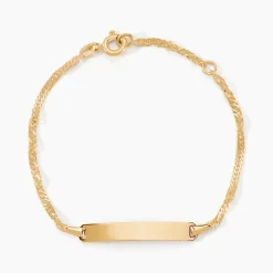 Bracelet Identité Ericka Maille Singapour Or Jaune-Histoire d'Or Best