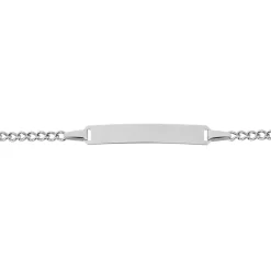 Histoire d'Or Bracelet Identité Etheline Maille Gourmette Or Blanc