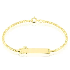 Bracelet Identité Etheline Maille Gourmette Or Jaune-Histoire d'Or Discount