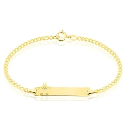 Histoire d'Or Bracelet Identité Etheline Maille Gourmette Or Jaune