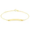 Bracelet Identité Gaspardine Maille Forçat Or Jaune Oxyde De Zirconium-Histoire d'Or New