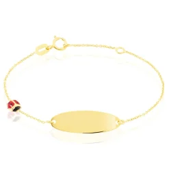 Histoire d'Or Bracelet Identité Holden Coccinelle Or Jaune