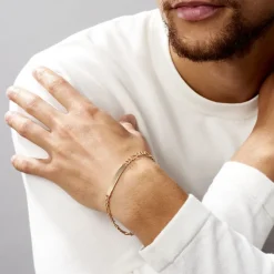 Bracelet Identité Plaqué Or Jaune Bixente-Histoire d'Or Clearance