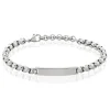 Histoire d'Or Bracelet Identite Acier Blanc Doryan