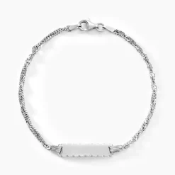 Histoire d'Or Bracelet Identitée Halia Argent Blanc