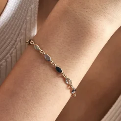 Bracelet Ilvaae Plaqué Or Jaune Pierre De Synthese-Histoire d'Or Best