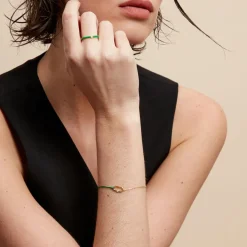 Histoire d'Or Bracelet Infini Pop Argent Jaune Oxyde De Zirconium