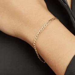 Bracelet Iris Or Jaune Maille Gourmette-Histoire d'Or Outlet