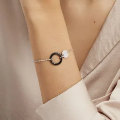 Histoire d'Or Bracelet Issara Argent Blanc Céramique Et Oxyde De Zirconium