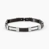 Histoire d'Or Bracelet Jack Acier Blanc Noir