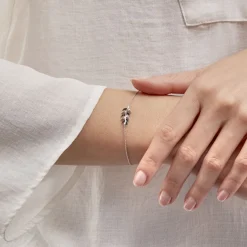 Histoire d'Or Bracelet Jade Argent Blanc Oxyde De Zirconium