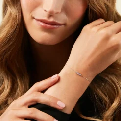 Histoire d'Or Bracelet Jardin Secret Or Jaune Améthyste Oxyde De Zirconium