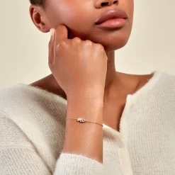 Histoire d'Or Bracelet Jardins D'hiver Plaqué Or Jaune Oxyde De Zirconium