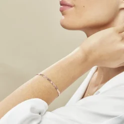 Histoire d'Or Bracelet Jasmin Tresse Or Rose