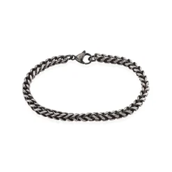 Histoire d'Or Bracelet Jasone Maille Franco Acier Gris