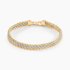 Histoire d'Or Bracelet Jerry Maille Corde 3 Rangs