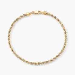 Bracelet Jerryenne Maille Corde Et Venitienne Or Bicolore-Histoire d'Or Clearance