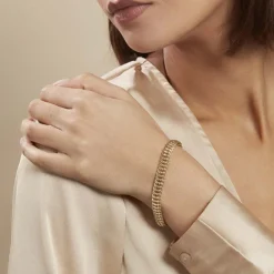 Bracelet Jimmy Maille Americaine Or Jaune-Histoire d'Or Clearance