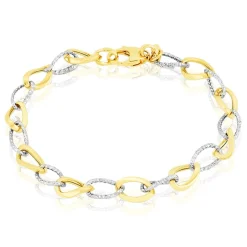 Bracelet Joice Maille Alternée Et Godronne-Histoire d'Or Discount