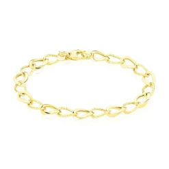 Histoire d'Or Bracelet Joice Maille Alternée Et Godronne Or Jaune