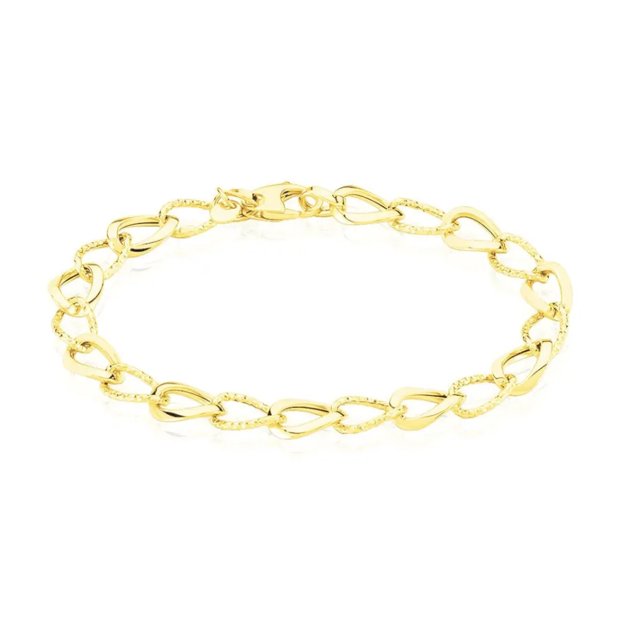 Histoire d'Or Bracelet Joice Maille Alternée Et Godronne