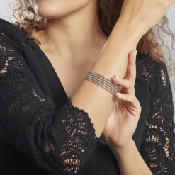 Histoire d'Or Bracelet Jonc Acier Blanc Anthonyn