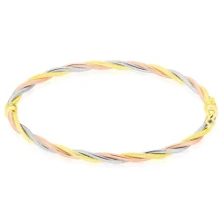Bracelet Jonc Anaisaae Torsade Or Tricolore-Histoire d'Or Sale