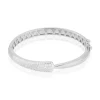LAETIZIA Bracelet Jonc Andie Argent Blanc Oxyde De Zirconium