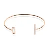 Histoire d'Or Bracelet Jonc Argent Rose Tea Oxyde De Zirconium