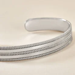 Bracelet Jonc Ayo Argent Blanc-Histoire d'Or