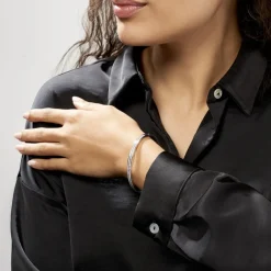 Histoire d'Or Bracelet Jonc Carinne Argent Blanc Oxyde De Zirconium