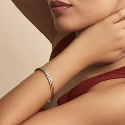 Bracelet Jonc Catalin 2 Fils Flexibles Or Bicolore-Histoire d'Or