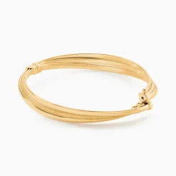 Bracelet Jonc Claudie 3 Fils Entrelaces Or Jaune-Histoire d'Or Best