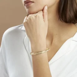 Bracelet Jonc Claudie 3 Fils Entrelaces Or Jaune-Histoire d'Or Best