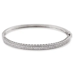 Histoire d'Or Bracelet Jonc Clélya Argent Blanc Oxyde De Zirconium