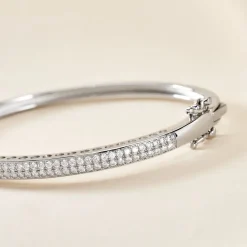 Histoire d'Or Bracelet Jonc Clélya Argent Blanc Oxyde De Zirconium