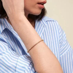 Histoire d'Or Bracelet Jonc Cordeline Or Jaune