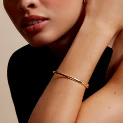 Bracelet Jonc Cynthia Fil Plat Lisse Or Jaune-Histoire d'Or Sale