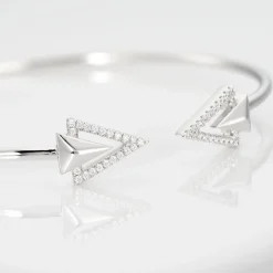 Bracelet Jonc Deva Argent Blanc Oxyde De Zirconium-Histoire d'Or New