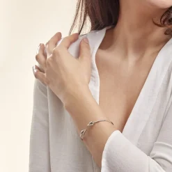 Bracelet Jonc Deva Argent Blanc Oxyde De Zirconium-Histoire d'Or New