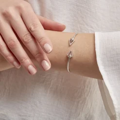 Bracelet Jonc Deva Argent Blanc Oxyde De Zirconium-Histoire d'Or New