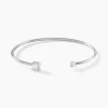 Histoire d'Or Bracelet Jonc Domitille Argent Blanc Oxyde De Zirconium