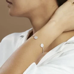 Bracelet Jonc Domitylle Argent Blanc Oxyde De Zirconium-Histoire d'Or Best